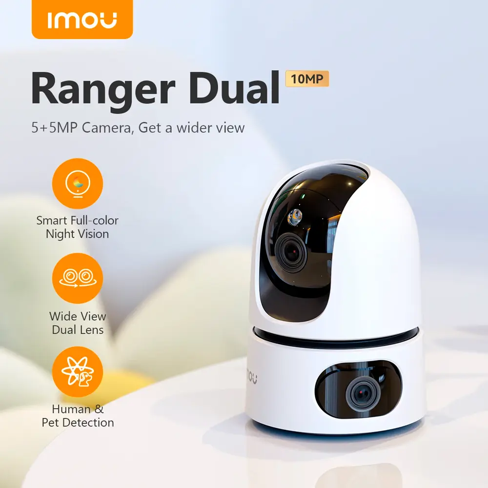 Caméra Wi-Fi Panoramique et Inclinable à Double Objectif Ranger Dual 6MP H.265