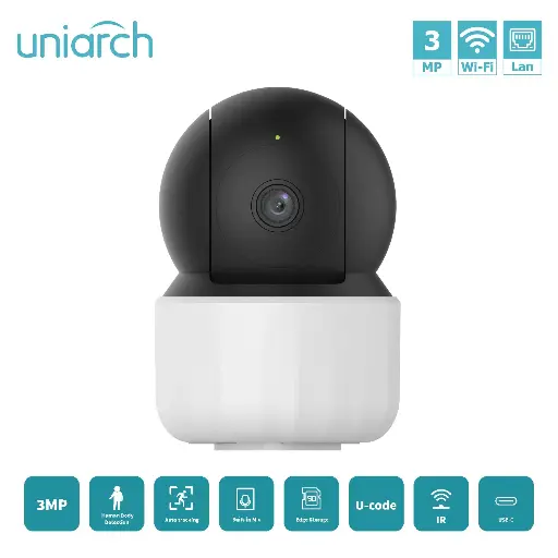 [Uho-S3E-M3] Caméra Wi-Fi intérieure panoramique et inclinable 3 MP