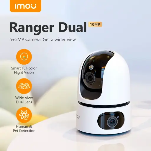[IPC-S2XP-6M0WED] Caméra Wi-Fi Panoramique et Inclinable à Double Objectif Ranger Dual 6MP H.265